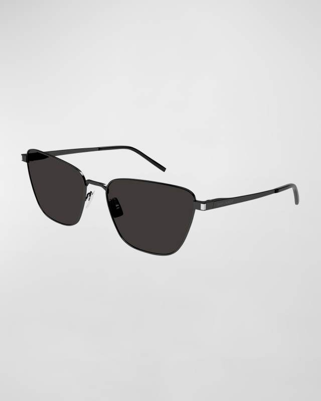 Oversized Metal Cat-Eye Sunglasses